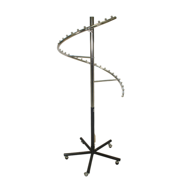 Spiral Rack Chrome/Black – Showcases Direct | Modern Store Fixtures ...