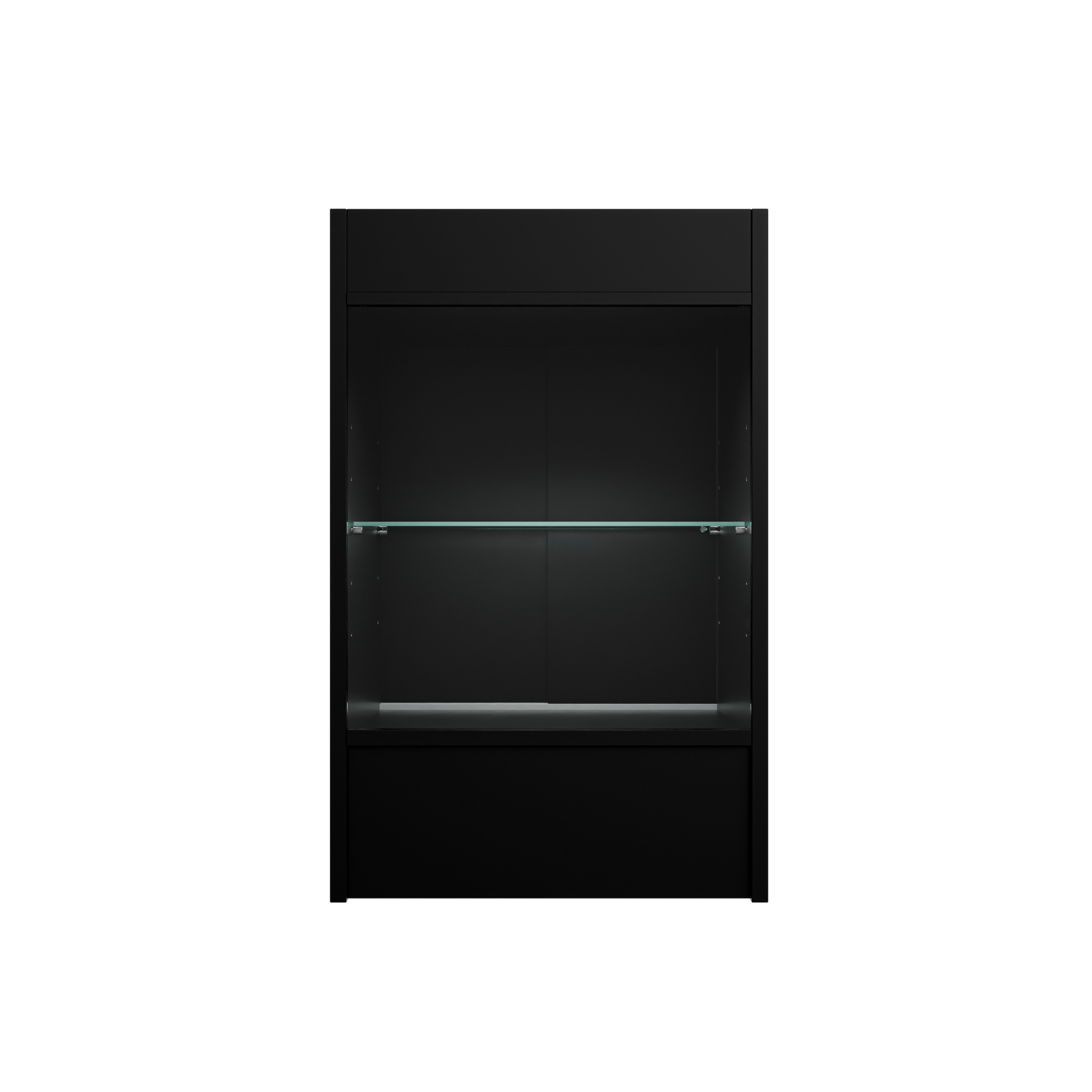 2ft Cash Register Stand Glass Front (Black)