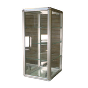 Counter Top Aluminum Frame All Glass w/lock 14x12x27  *Tall
