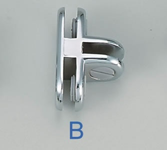 3 Way Glass Connector in Chrome