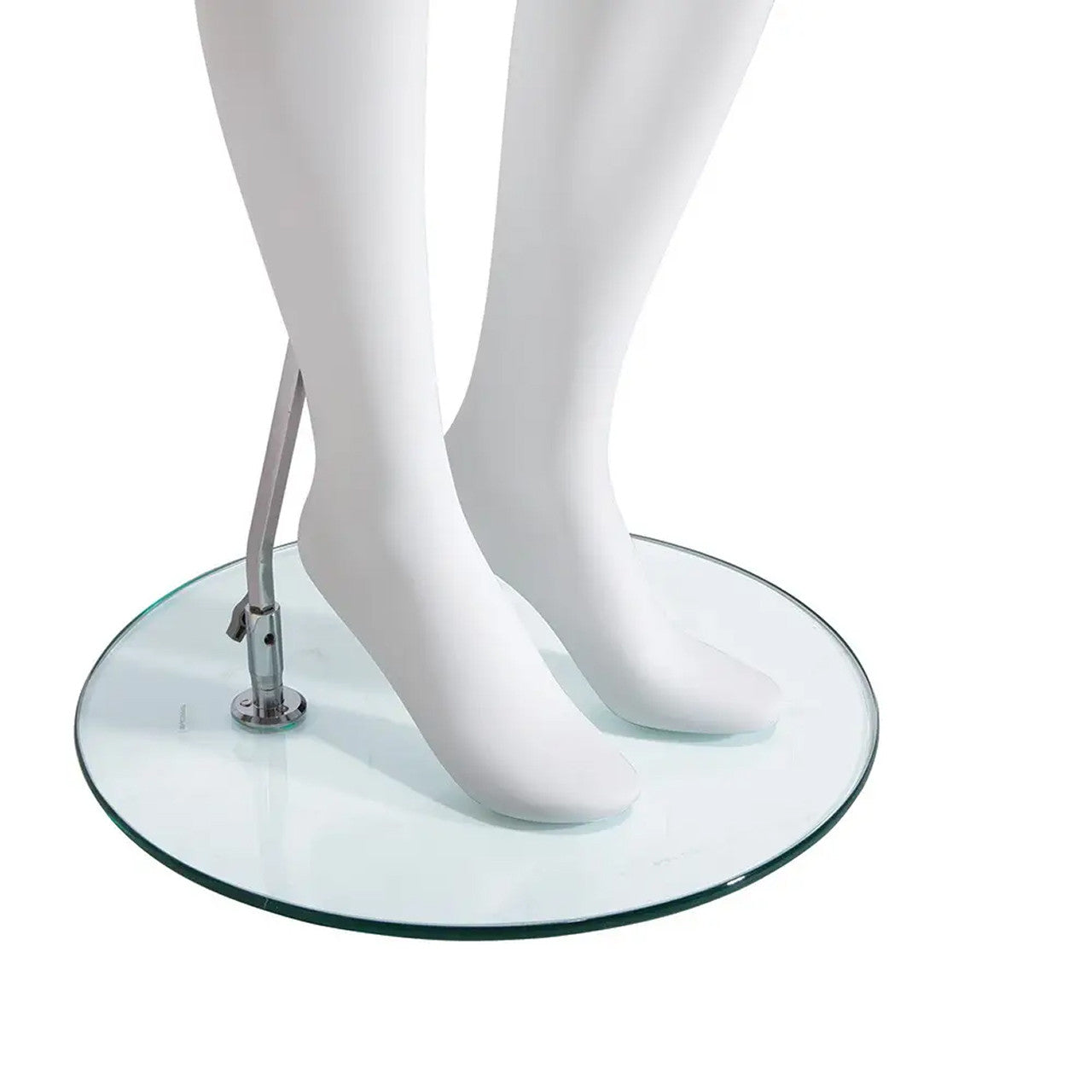 Round Glass Mannequin Stand with Flange