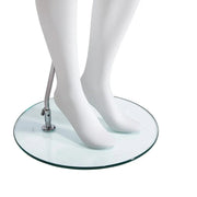 Round Glass Mannequin Stand with Flange