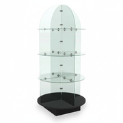Round Rotating Glass Merchandiser