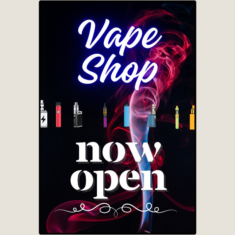 Vape Shop Now Open Corrugated Sign