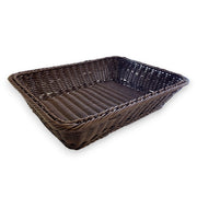 Brown Synthetic Rattan Wicker Basket