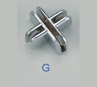 Adjustable 4-Way Glass Connector