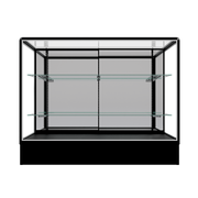 Radius Edge 4ft Showcase with Mirrored Doors