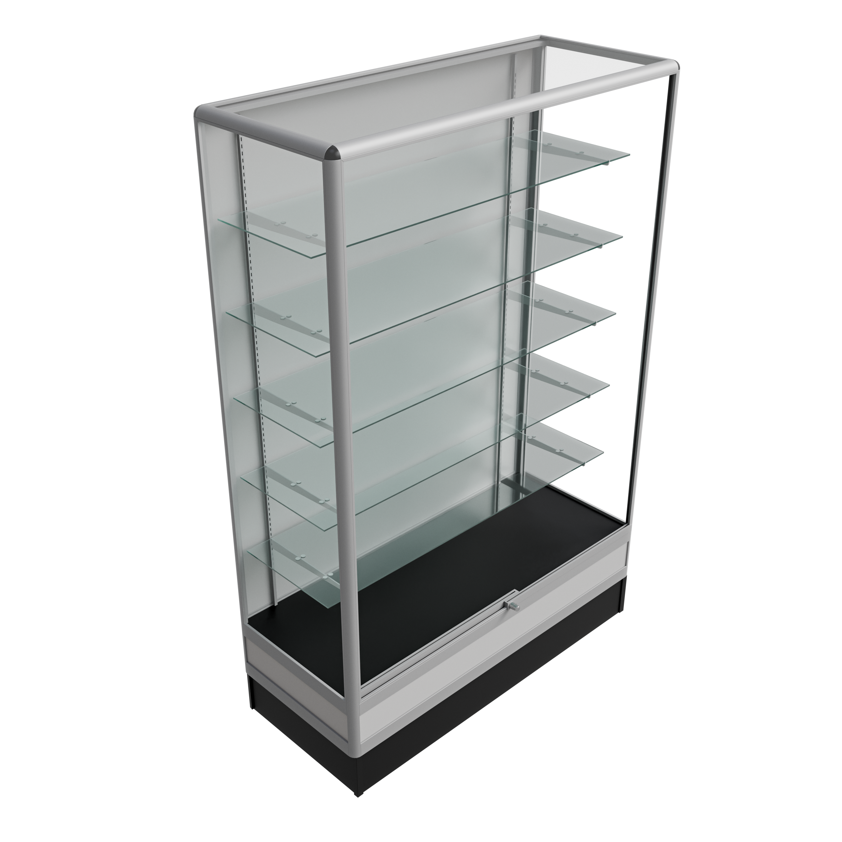 Trophy Wallcase 4ft Radius Edge (Silver)