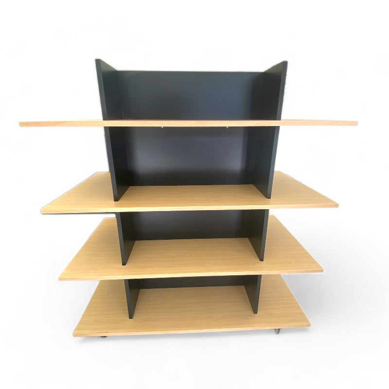 Island Table 4 Tier Merchandiser / black & maple