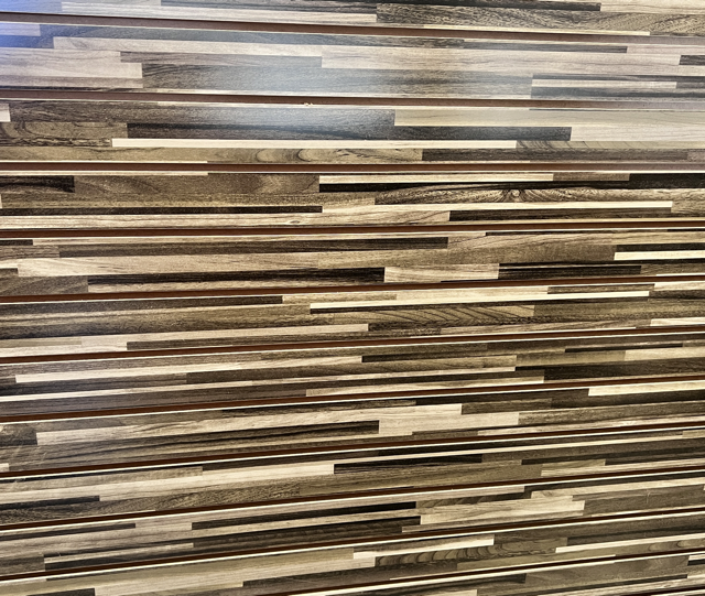 Hardwood Finish Slatwall Design