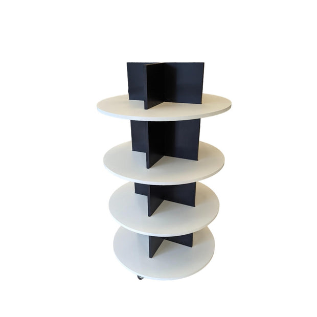 Island Table 4 Tier Round Merchandiser / black & white – Showcases ...