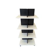 Island Table 4 Tier Tower Merchandiser / black & white