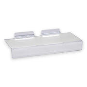 10" Styrene Shelf for Slatwall w/ Sign Holder (100 Pack)