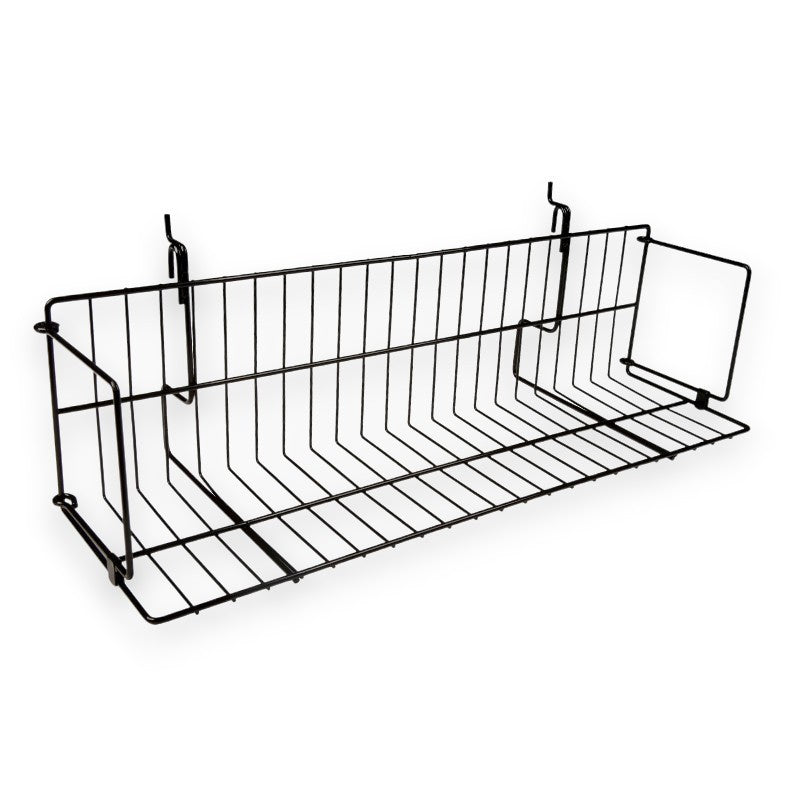 24" Open Wire Shelf for Slatwall or Gridwall (10 Pack)
