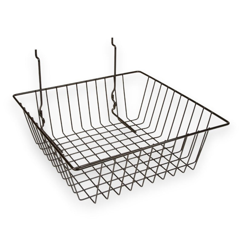 12" Wire Basket for Slatwall/Gridwall (6 Pack)