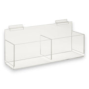 16" Acrylic Double Bin for Slatwall