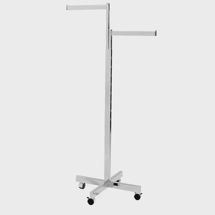 2-WAY RACK STRAIGHT ARMS W/ STURDY BASE - RECTANGULAR TUBING