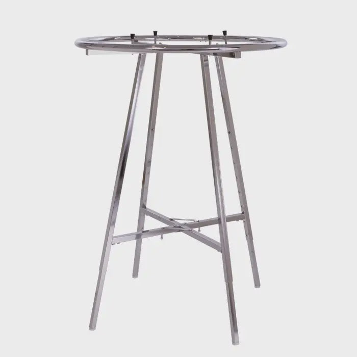 ROUND CLOTHING RACK WITH ROUND TUBING 36" DIAMETER- CHROME