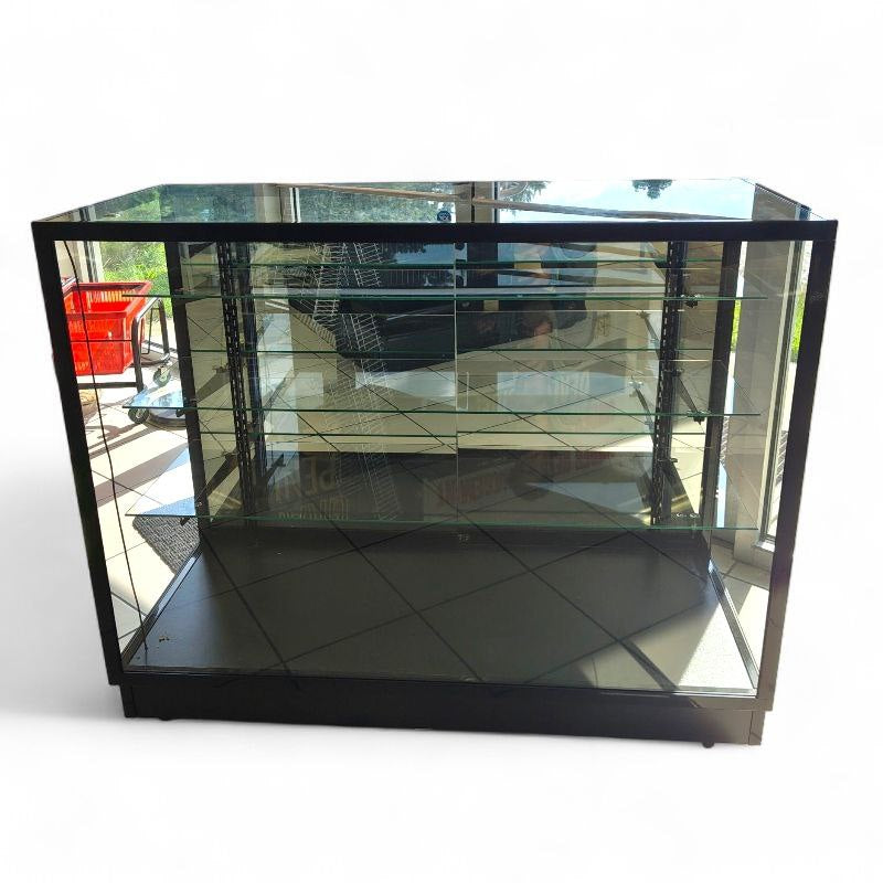 Extra Vision Showcase Black 6ft MIRRORED DOORS