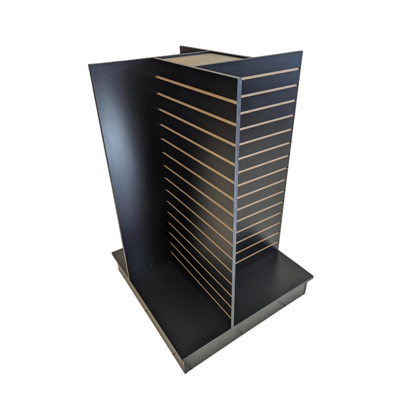 Slatwall 4 Way Merchandiser Black